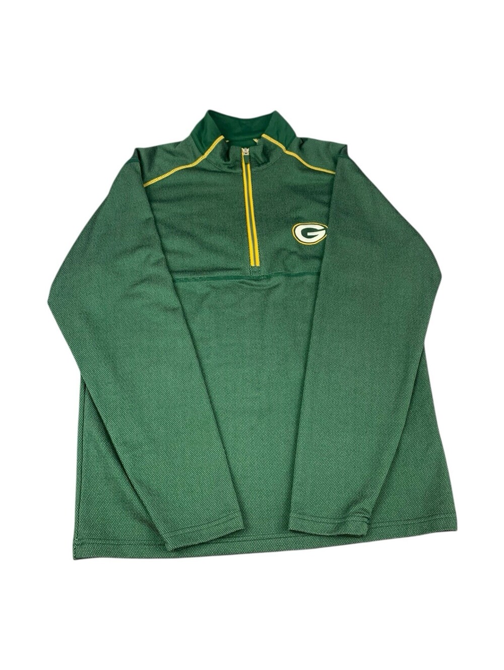 Green Bay Packers 1/4 Zip Pullover Top, Antiqua, Green, Men’s Size Medium